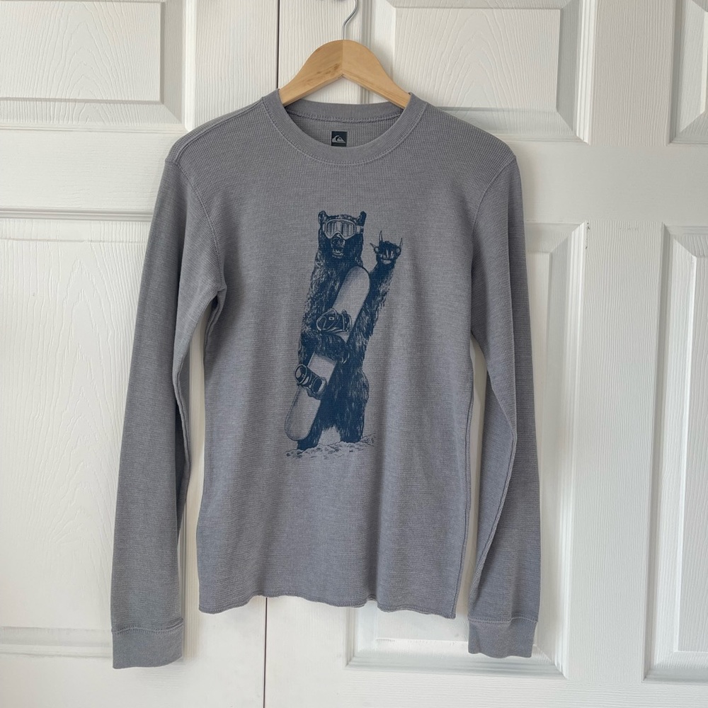 Quicksilver long sleeve waffle knit  t-shirt